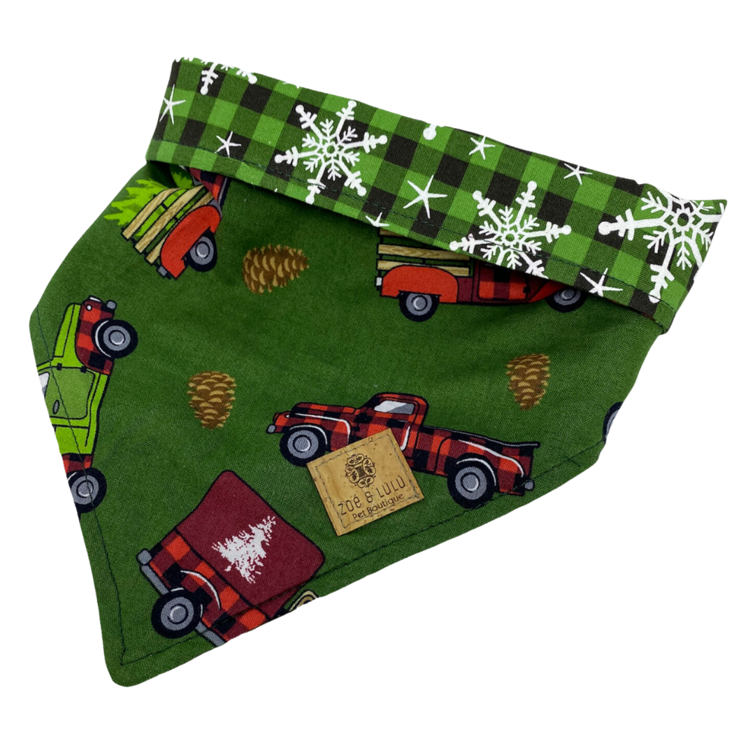 Holiday Truck Reversible Bandana