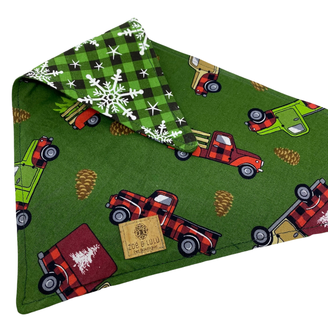 Holiday Truck Reversible Bandana