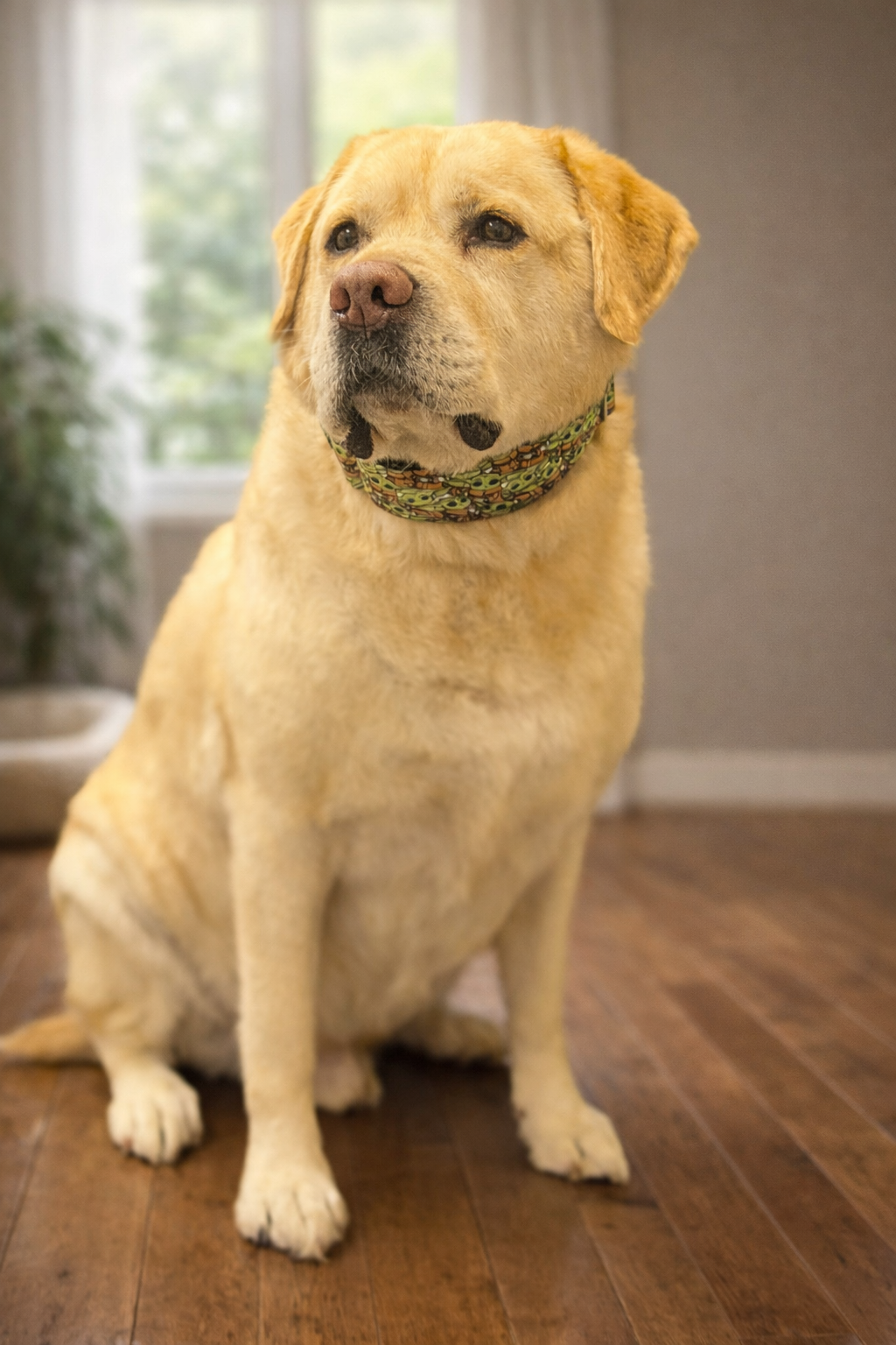 Collier chien martinguale vert brun créature populaire