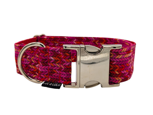 Collier pour chien femelle rose - clip de metal zoe et lulu