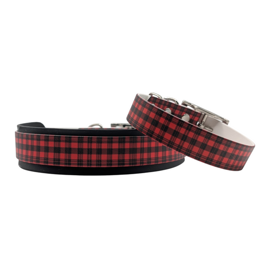 Collier pour chien carreaux buffalo- Splash biothane imprimé