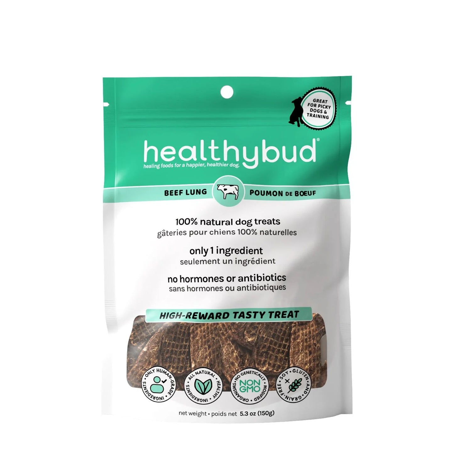 Gâterie de poumons de boeuf 60g