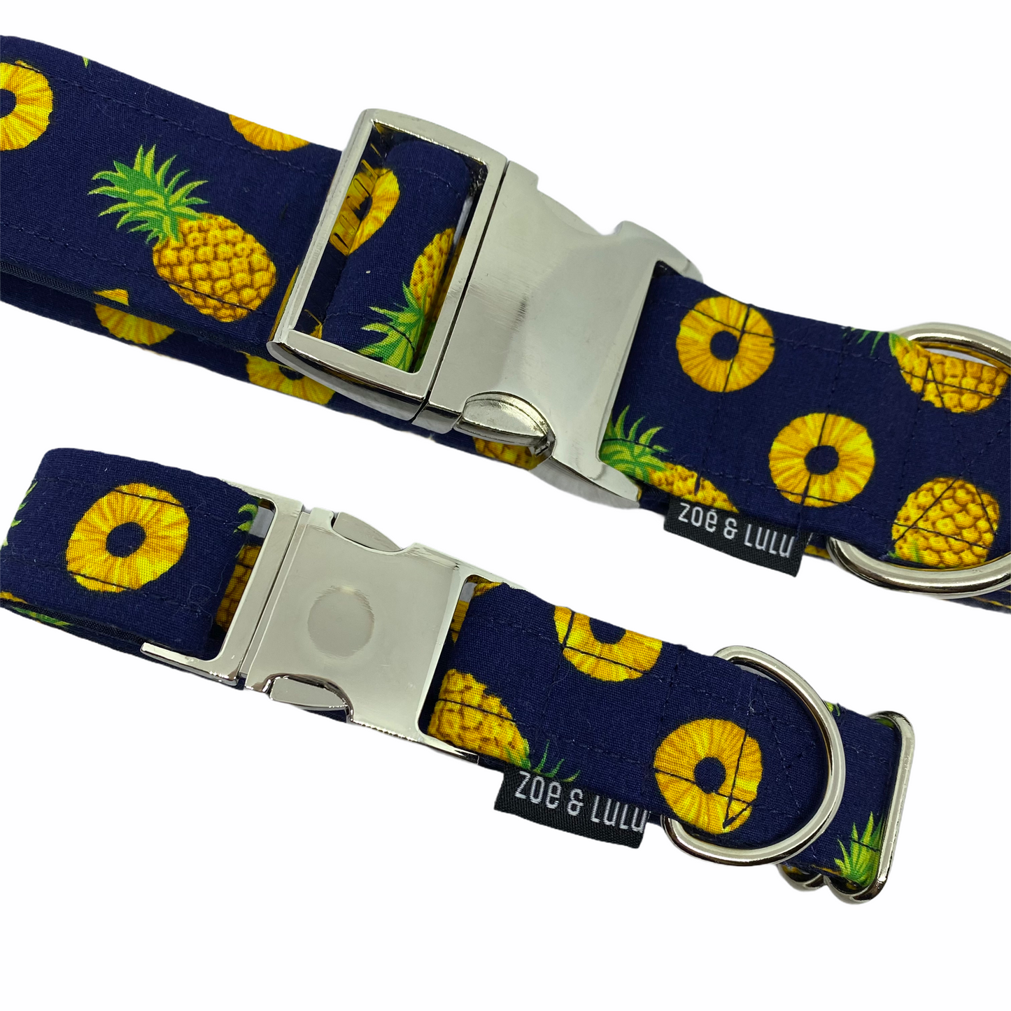 ananas fond bleu clip metal fais au Québec pineapple blue background metal clip made in Québec
